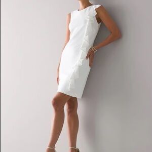 Chic White Ruffle Mini Dress